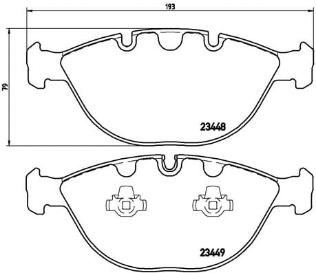 Remblokken voorzijde Brembo premium voor Bmw X5 (e53) 4.8 Is