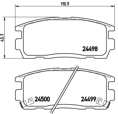 Remblokken achterzijde Brembo premium voor Chevrolet Captiva 3.6 4WD