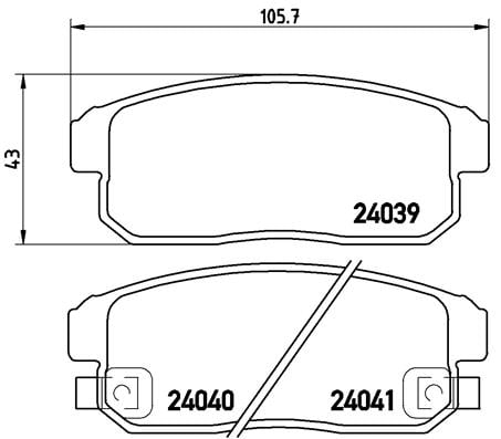 Remblokken achterzijde Brembo premium voor Suzuki Ignis type 1 1.3 4wd 