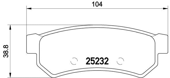 Remblokken achterzijde Brembo premium voor Chevrolet Lacetti Stationwagen 2.0 D