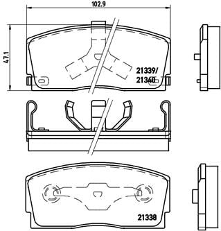 Remblokken voorzijde Brembo premium voor Daihatsu Applause type 1 1.6 16v 4wd 