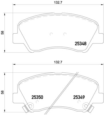 Remblokken voorzijde Brembo premium voor Hyundai Accent type 4 Sedan 1.6 GDI