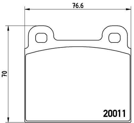 Remblokken voorzijde Brembo premium voor Mercedes-benz S-klasse (w108, W109) 300 Sel 6.3 (109.018)