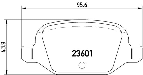 Remblokken achterzijde Brembo premium voor Lada Vesta 1.6