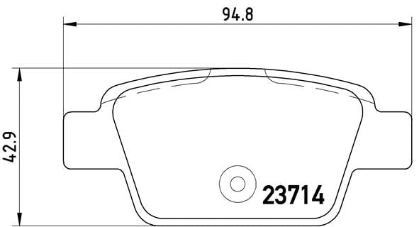 Remblokken achterzijde Brembo premium voor Fiat Stilo Van 1.9 JTD