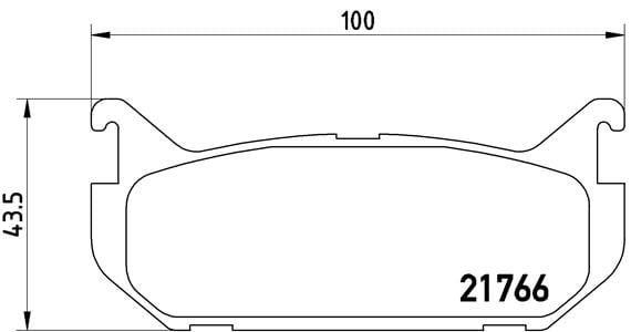 Remblokken achterzijde Brembo premium voor Mazda Mx-6 2.5 I 24v