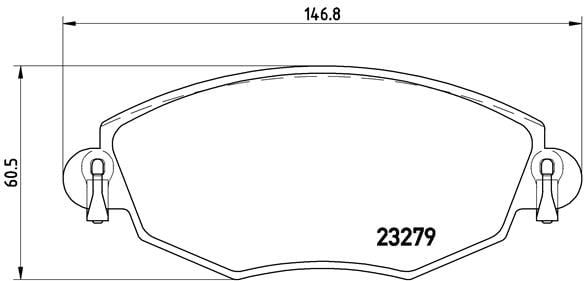 Remblokken voorzijde Brembo premium voor Ford Mondeo type 3 2.2 Tdci