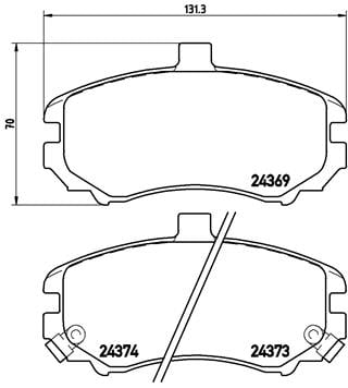 Remblokken voorzijde Brembo premium voor Hyundai Elantra 2.0