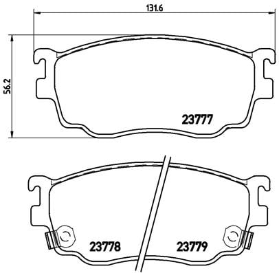 Remblokken voorzijde Brembo premium voor Mazda 626 type 5 2.0