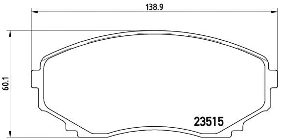 Remblokken voorzijde Brembo premium voor Mazda Mpv type 1 2.5 Td