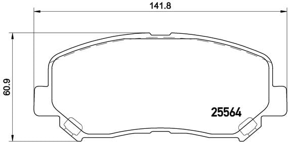 Remblokken voorzijde Brembo premium voor Mazda Cx-5 2.2 D Awd