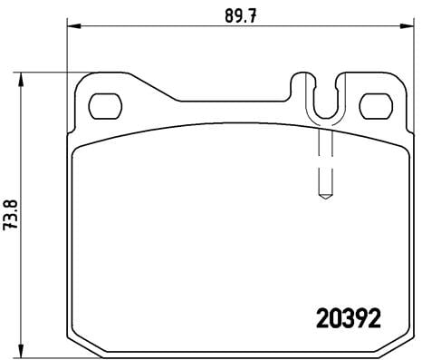 Remblokken voorzijde Brembo premium voor Mercedes-benz Sl Coupe (c107) 280 Slc (107.022)