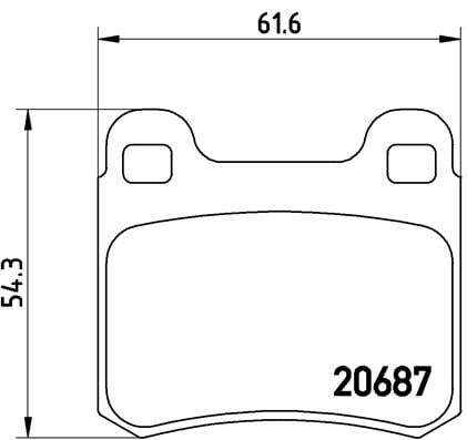 Remblokken achterzijde Brembo premium voor Mercedes-benz 190 (w201) E 2.3 (201.028)