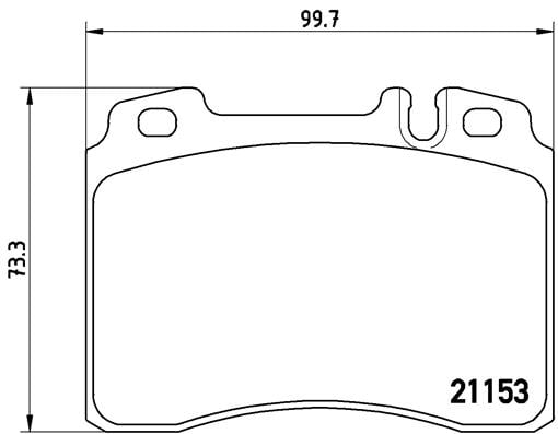 Remblokken voorzijde Brembo premium voor Mercedes-benz E-klasse (w124) E 280 (124.029)