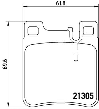 Remblokken achterzijde Brembo premium voor Mercedes-benz Clk (c208) 55 Amg (208.374)