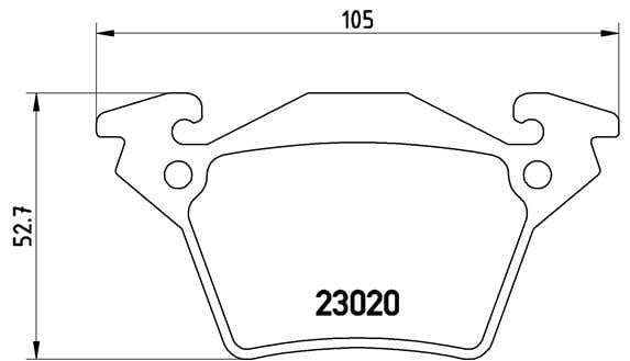 Remblokken achterzijde Brembo premium voor Mercedes-benz Vito Bestelwagen (638) 110 D 2.3 (638.074, 638.078)