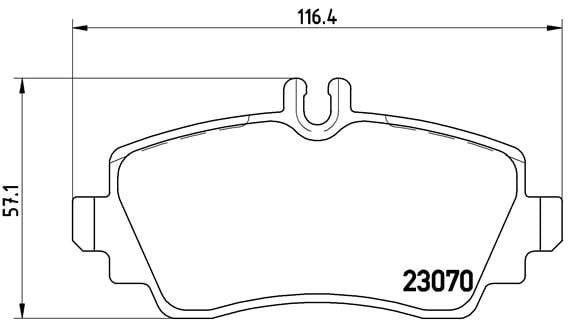 Remblokken voorzijde Brembo premium voor Mercedes-benz Vaneo (414) 1.6 (414.700)