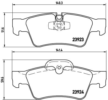 Remblokken achterzijde Brembo premium voor Mercedes-benz R-klasse (w251, V251) R 320 Cdi 4-matic (251.022, 251.122)