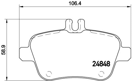 Remblokken achterzijde Brembo premium voor Mercedes-benz Cla Coupe (c117) Cla 250 (117.350)
