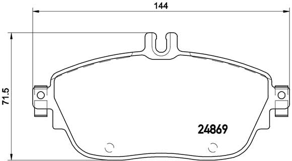 Remblokken voorzijde Brembo premium voor Mercedes-benz Gla-klasse (x156) Gla 200 Cdi 4-matic (156.902)