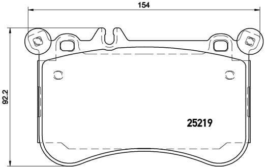Remblokken voorzijde Brembo premium voor Mercedes-benz Slc (r172) AMG SLC 43