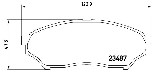 Remblokken voorzijde Brembo premium voor Mitsubishi Pajero Pinin type 1 1.6 4WD