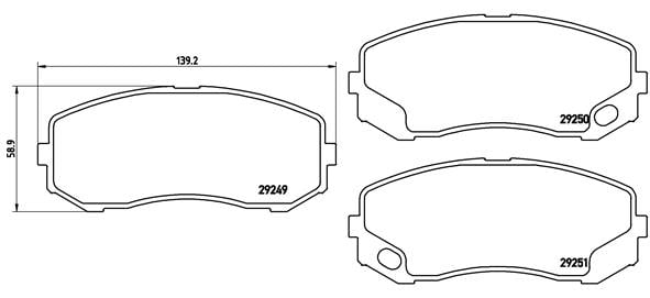 Remblokkenset achterzijde voor Aston Martin Db7 Vantage 3.2