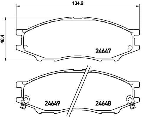 Remblokken voorzijde Brembo premium voor Nissan Sunny type 4 Hatchback 1.8