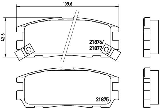 Remblokken achterzijde Brembo premium voor Isuzu Mu Hatchback/terreinwagen Gesloten 2.6 4x4