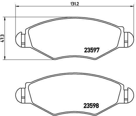 Remblokken voorzijde Brembo premium voor Peugeot 206 Hatchback 1.4 I