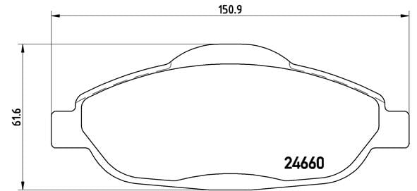 Remblokken voorzijde Brembo premium voor Peugeot 308 Sw 1.6 Hdi