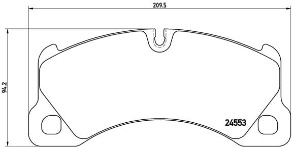 Remblokken voorzijde Brembo premium voor Porsche Cayenne (9pa) 3.6