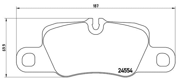 Remblokken achterzijde Brembo premium voor Porsche Panamera (970) 3.0 D