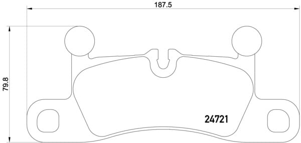 Remblokken achterzijde Brembo premium voor Porsche Cayenne (92a) 4.2 S Diesel