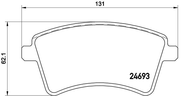 Remblokken voorzijde Brembo premium voor Mercedes-benz Citan Bestelwagen (415) 111 Cdi (415.603, 415.605)