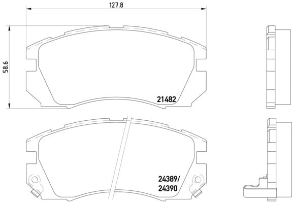 Remblokken voorzijde Brembo premium voor Subaru Impreza Coupe 2.0 Turbo Awd