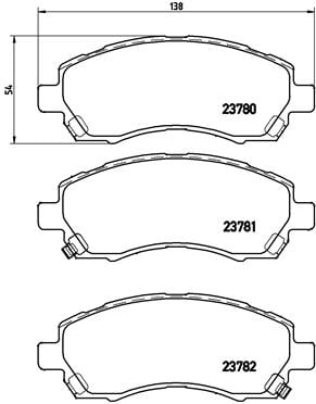 Remblokken voorzijde Brembo premium voor Subaru Legacy type 2 2.2 