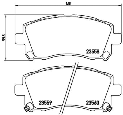 Remblokken voorzijde Brembo premium voor Subaru Impreza Sedan 2.0 I Wrx Awd 