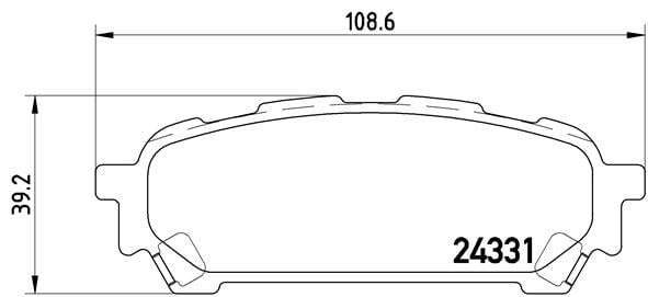 Remblokken achterzijde Brembo premium voor Subaru Forester 2.5 Xt Awd 
