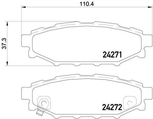 Remblokken achterzijde Brembo premium voor Subaru Legacy type 4 Stationwagen 2.0 R Awd