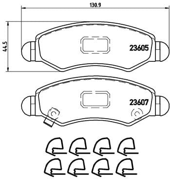 Remblokken voorzijde Brembo premium voor Subaru Justy type 3 1.5 Awd