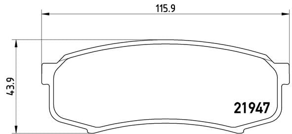 Remblokken achterzijde Brembo premium voor Toyota Land Cruiser 2.4 