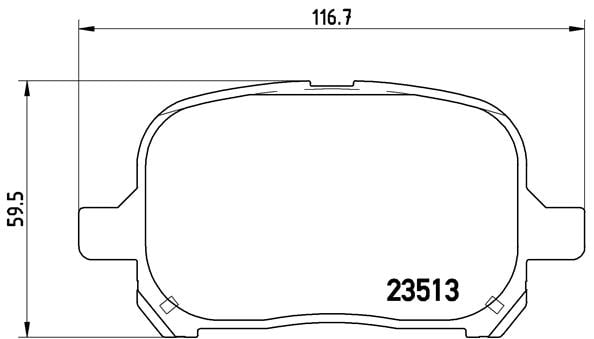 Remblokken voorzijde Brembo premium voor Toyota Camry 3.0