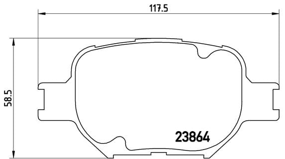 Remblokken voorzijde Brembo premium voor Toyota Matrix 1.8 4wd 