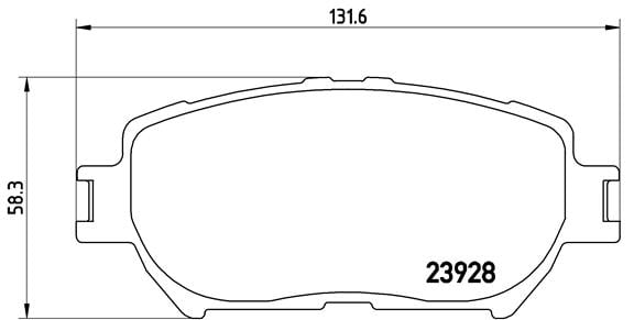 Remblokken voorzijde Brembo premium voor Toyota Crown 4.3