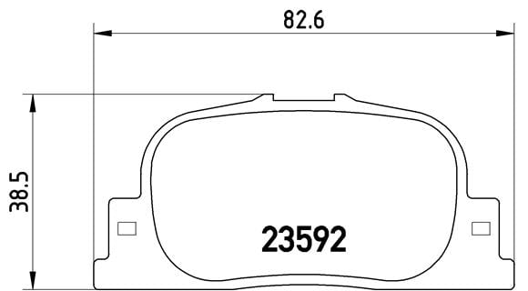 Remblokken achterzijde Brembo premium voor Toyota Camry 2.2 
