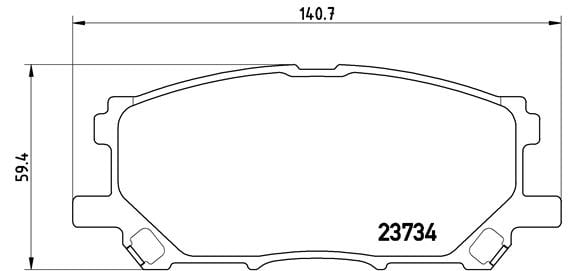 Remblokken voorzijde Brembo premium voor Lexus Rx 400h AWD