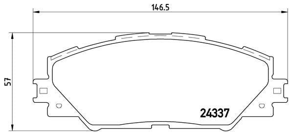 Remblokken voorzijde Brembo premium voor Toyota Auris 3.5 4wd 
