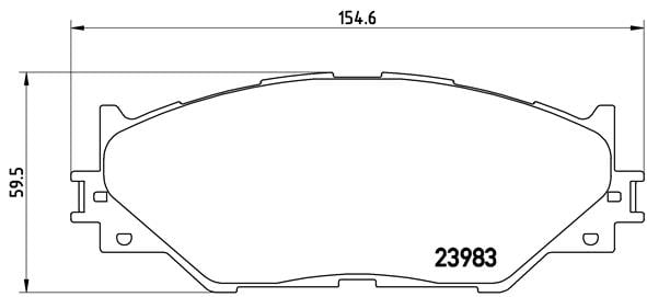Remblokken voorzijde Brembo premium voor Lexus Is C 250 
