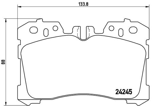 Remblokken voorzijde Brembo premium voor Lexus Ls 500h AWD